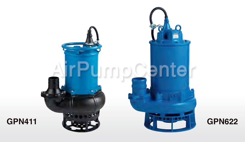 ปั๊มน้ำ, ปั้มน้ำ, Submersible Pump, ปั๊มแช่, ไดโว่, TSURUMI, ปั๊มสูบน้ำที่มีทรายปน, งานก่อสร้าง, GPN Series, GPN35.5, GPN411, GPN415, GPN622