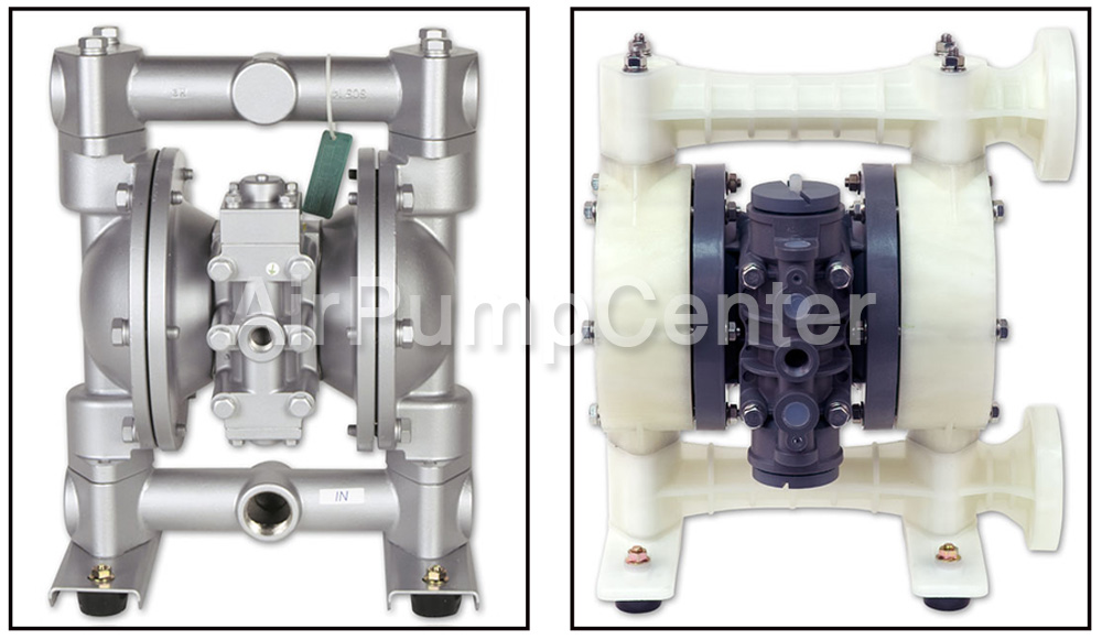 ปั๊มน้ำ, ปั้มน้ำ, Air-operated double diaphragm pump, ปั๊มสูบถ่ายเคมีชนิดใช้ลม, YAMADA, NDP-25 Series, NDP-25BA, NDP-25BS, NDP-25BF, NDP-25BP, NDP-25BV