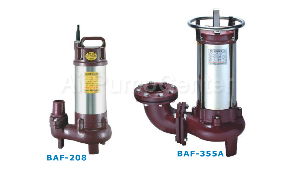 ปั๊มน้ำ, ปั้มน้ำ, Submersible Pump, ปั๊มแช่, ไดโว่, ปั๊มน้ำเสีย, Sonho, BAF Series ,BAF-204A, BAF-208, BAF-315, BAF-322, BAF-337, BAF-355A