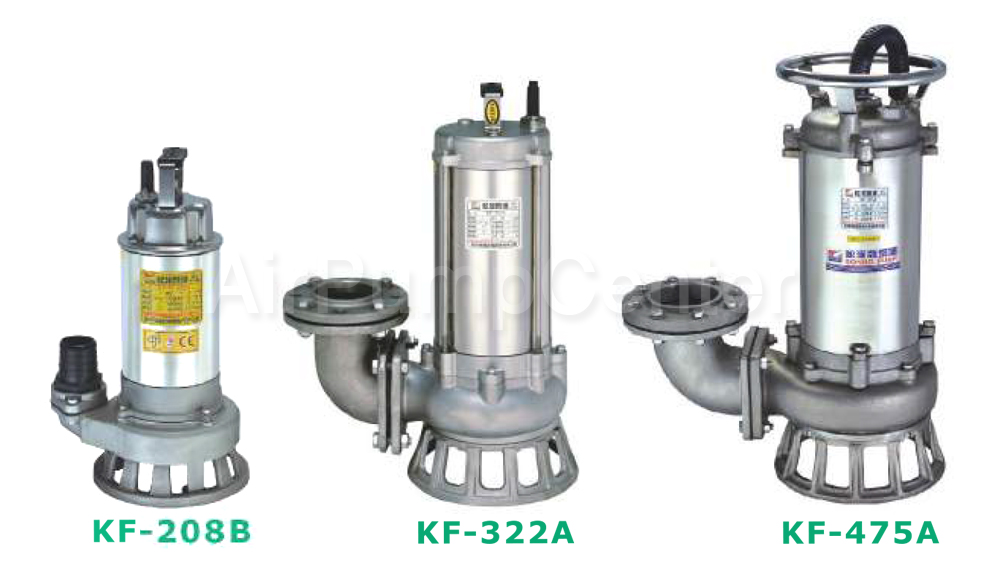 ปั๊มน้ำ, ปั้มน้ำ, Submersible Pump, ปั๊มแช่, ไดโว่, ปั๊มน้ำเสีย, Sonho, KF Series ,KF-205, KF-208B, KF-308, KF-315, KF-322A, KF-437A, KF-355, KF-475A, KF-4110